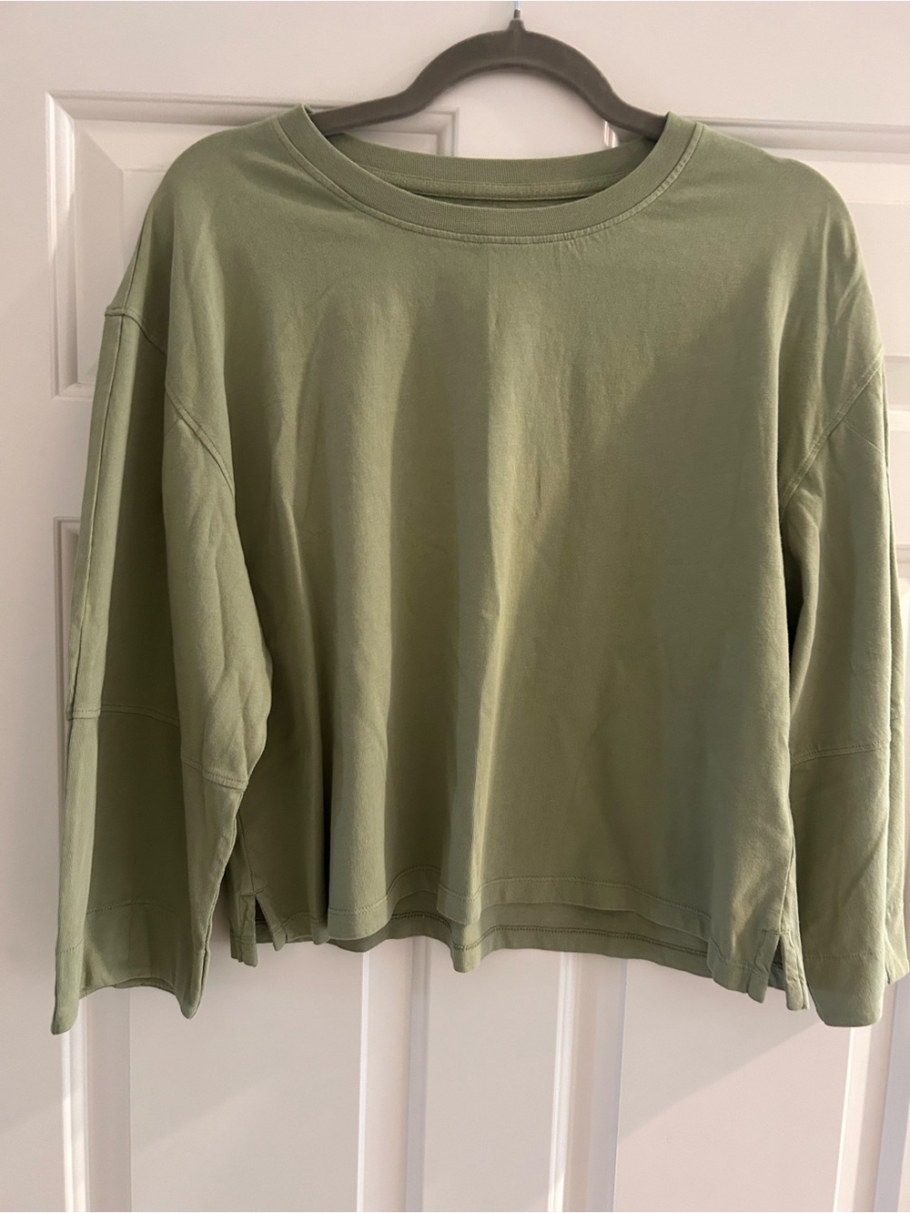 Garnet Hill Sage Green Crewneck Sweatshirt